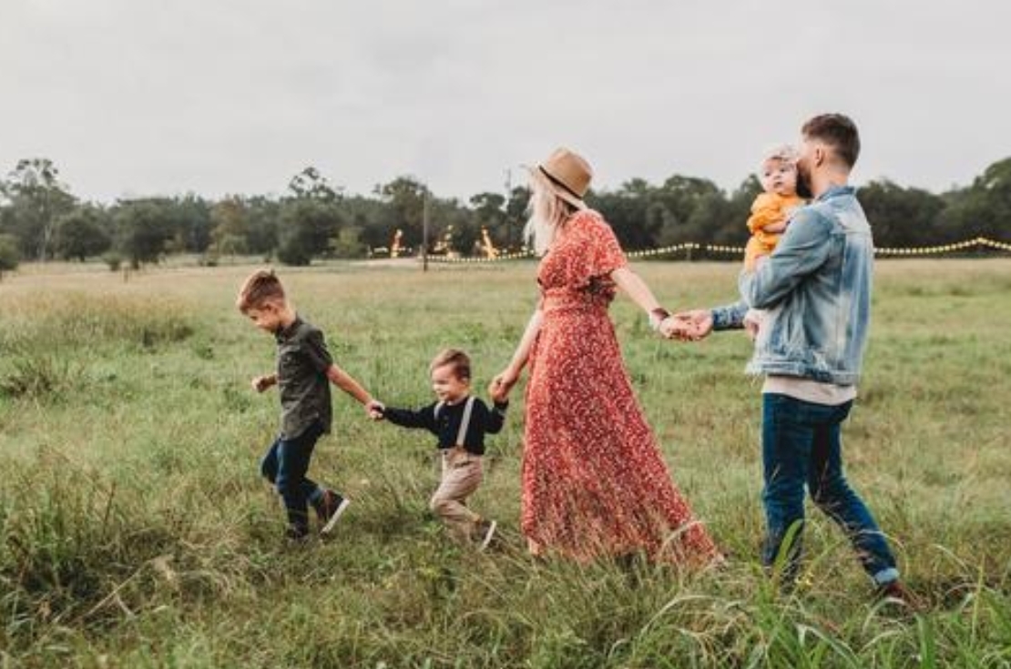 Family walking